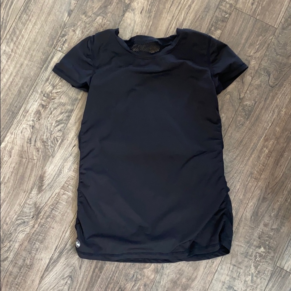 Senita Active wear black top with mesh upper back